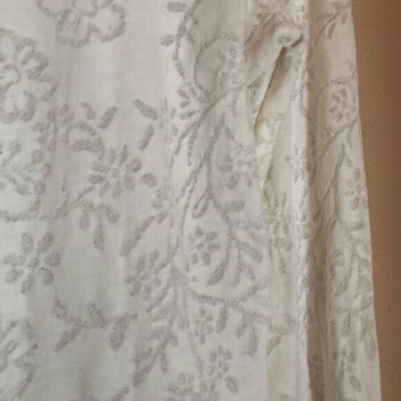 Buckle BKE long sleeve cotton white lace design crew neck top-Large - Picture 5 of 11